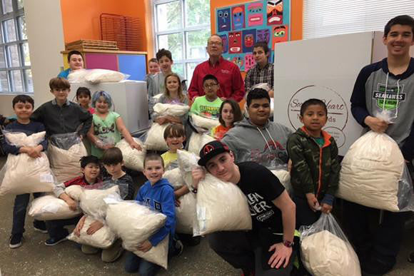 Pillows for the Fred Hutch Cancer Research Center School!