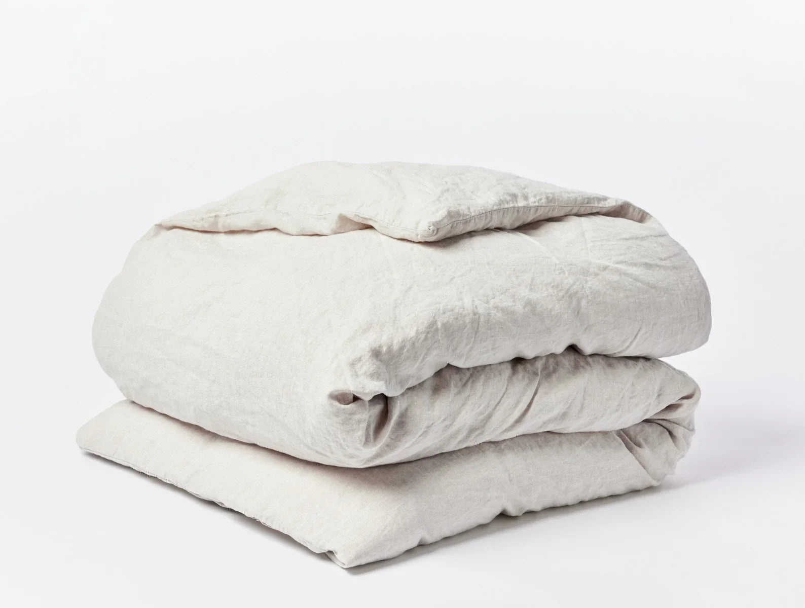 Coyuchi Full Queen Natural Chambray Organic Relaxed Linen Duvet Cover