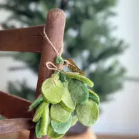 Ganapati Mistletoe Sprig Felt Ornament