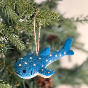 Ganapati Smiley Whale Shark Felt Ornament