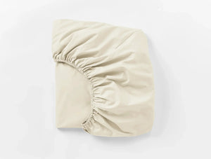 Coyuchi Undyed 300 TC Organic Percale Fitted Sheet