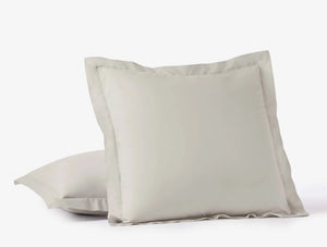 Coyuchi Euro Sham Stone Refined Organic Percale Duvet Cover