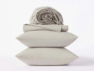 Coyuchi Stone Refined Organic Percale Sheet Set