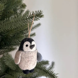 Ganapati Penguin holding fish Felt Ornament