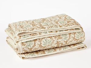 Coyuchi Fawn w Juniper Robles Handstitched Organic Quilt