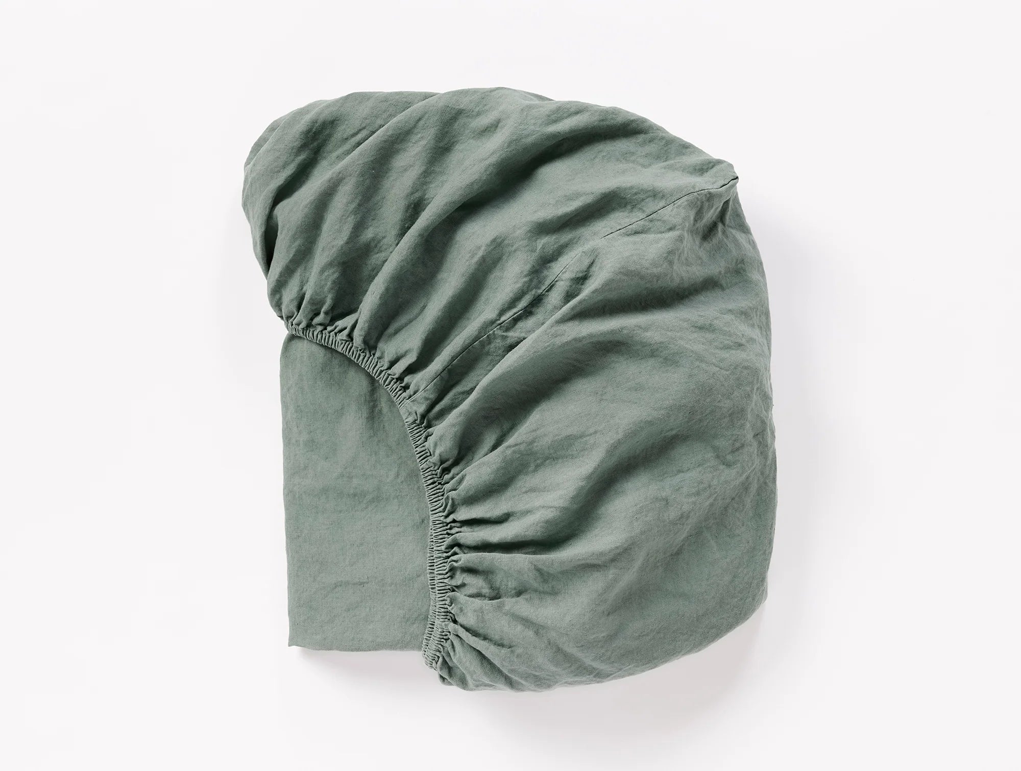Coyuchi Cal King Juniper Organic Relaxed Linen Fitted Sheet