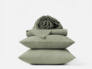 Organic Crinkled Percale Sheet Set