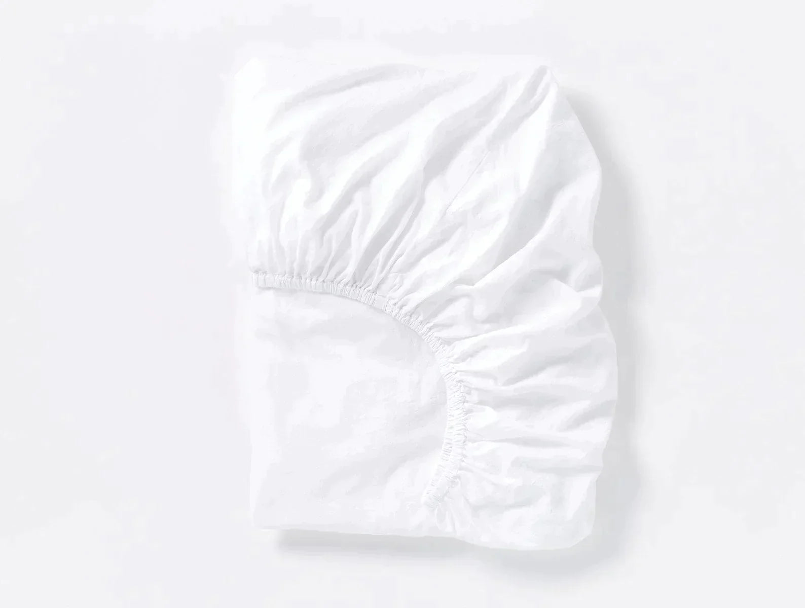 Coyuchi Alpine White Cloud Soft Organic Sateen Fitted Sheet