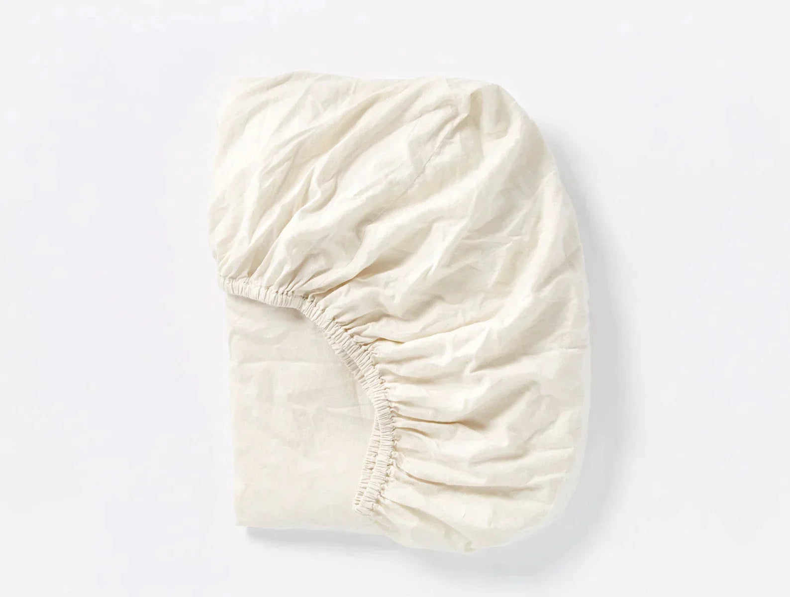 Coyuchi Alpine White Cloud Soft Organic Sateen Fitted Sheet