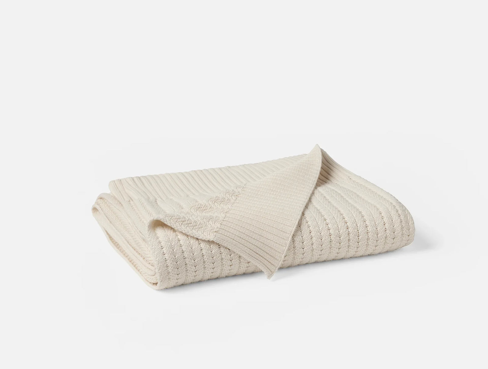 Coyuchi Throw Undyed Casa Loma Organic Knit Throw