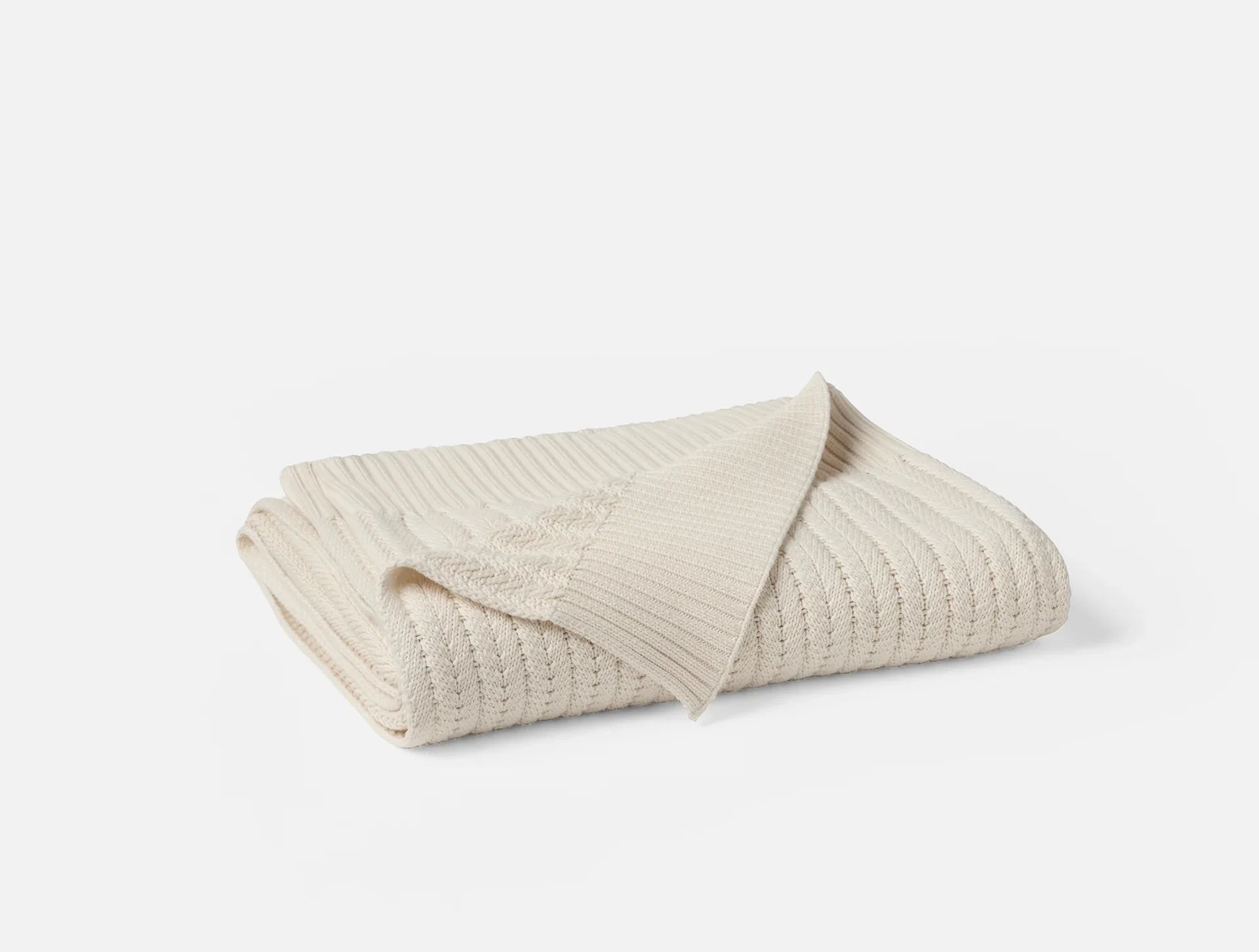Coyuchi Throw Undyed Casa Loma Organic Knit Throw
