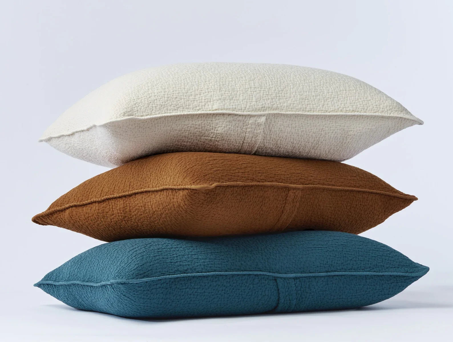Coyuchi Alpine White Cascade Organic Matelasse Sham