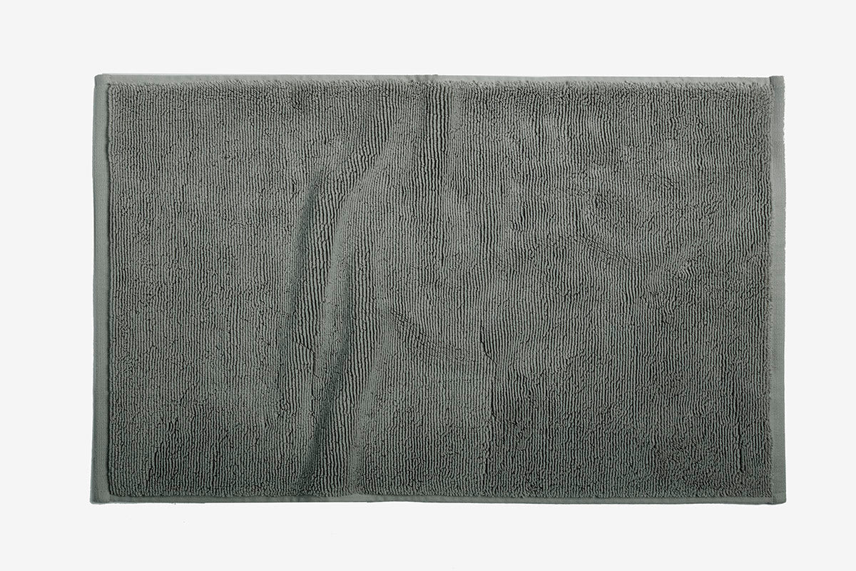 Coyuchi Bath Mat Slate Cloud Loom Organic Towels & Bath Mat
