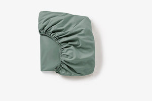 Coyuchi Sage Cloud Soft Organic Sateen Fitted Sheet