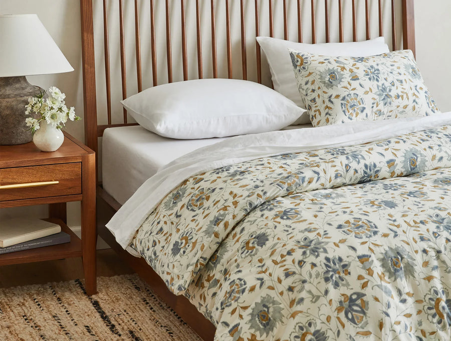 Coyuchi + Rejuvination Flora Organic Print Duvet Cover