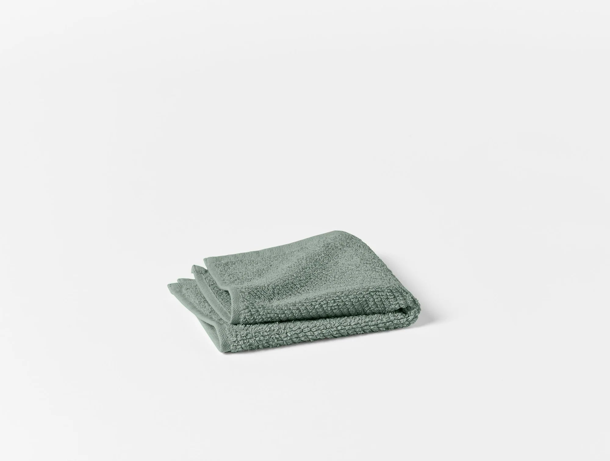 Coyuchi Wash Cloths - Set of 6 Sage Air Weight Organic Towels & Bath Mats