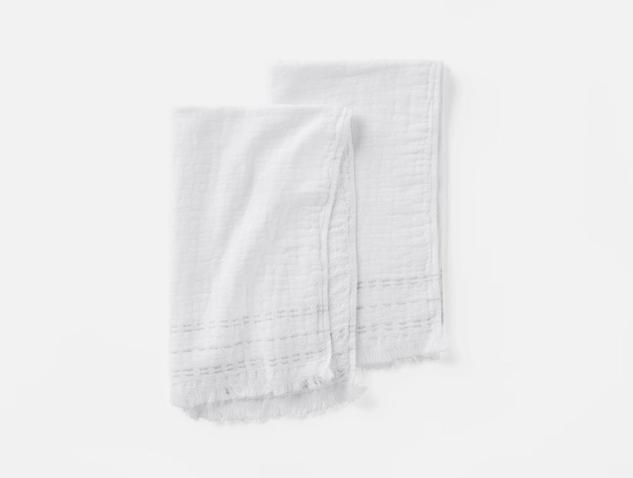 Coyuchi Undyed w Praline Alder Organic Hand Towel, Set of 2