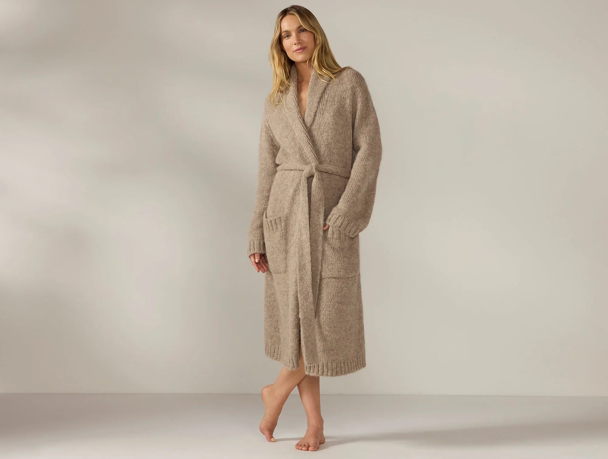 Women's Andes Suri Alpaca Knit Robe - Soaring Heart Natural Bed Company