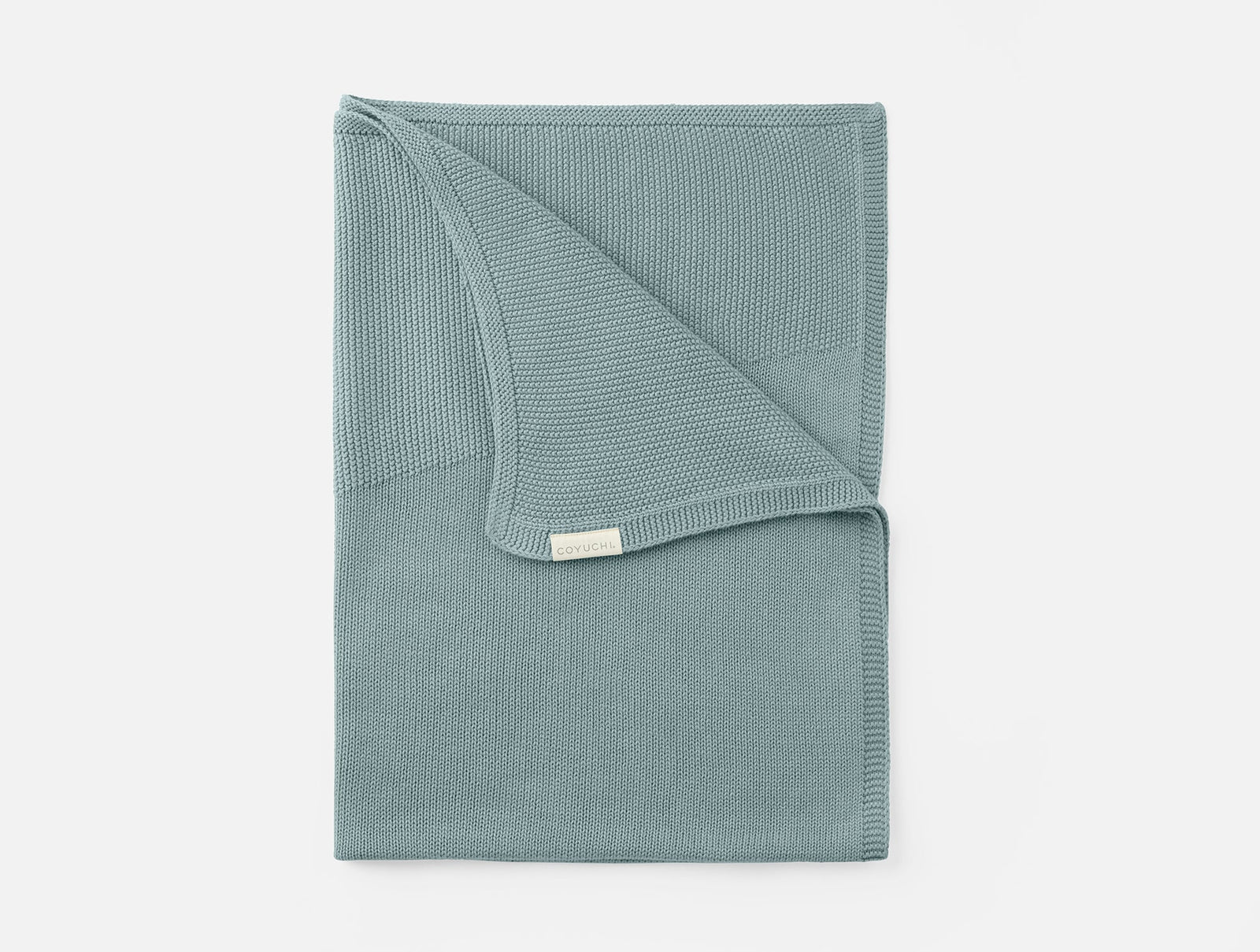 Coyuchi Lagoon Arroyo Organic Knit Baby Blanket