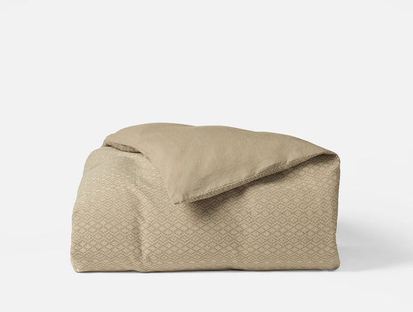 Coyuchi Walnut Capitola Organic Duvet Cover