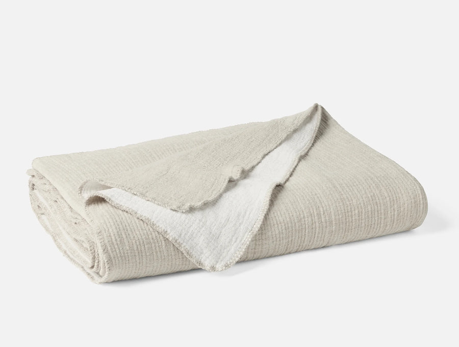 Coyuchi Twilight Blue Cozy Cotton Organic Blanket