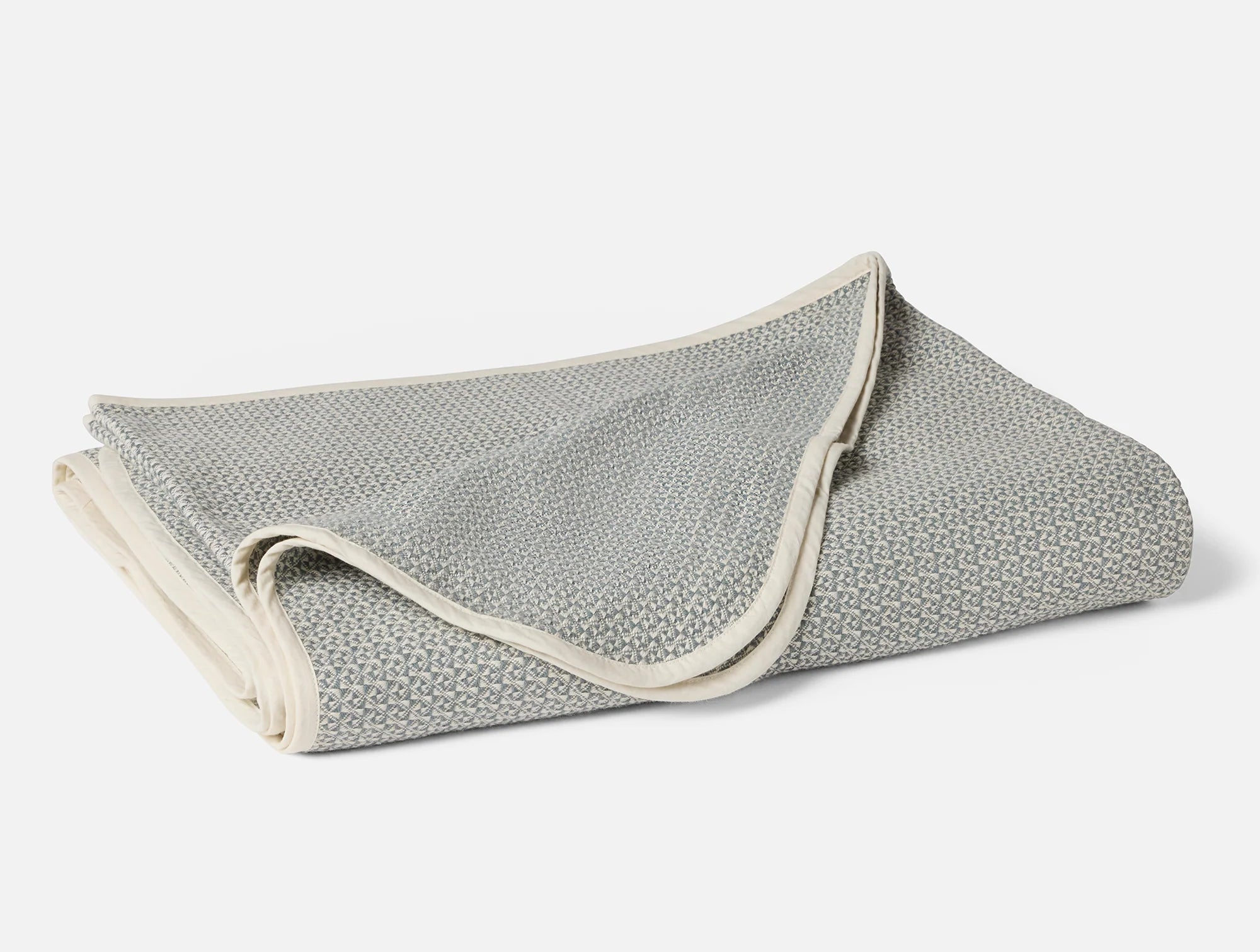 Coyuchi Twin Undyed Lagoon Honeycomb Organic Blanket