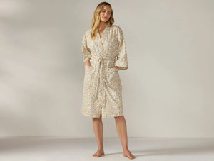 Coyuchi Medium Fawn Garden Women’s Isla Organic Cotton Robe
