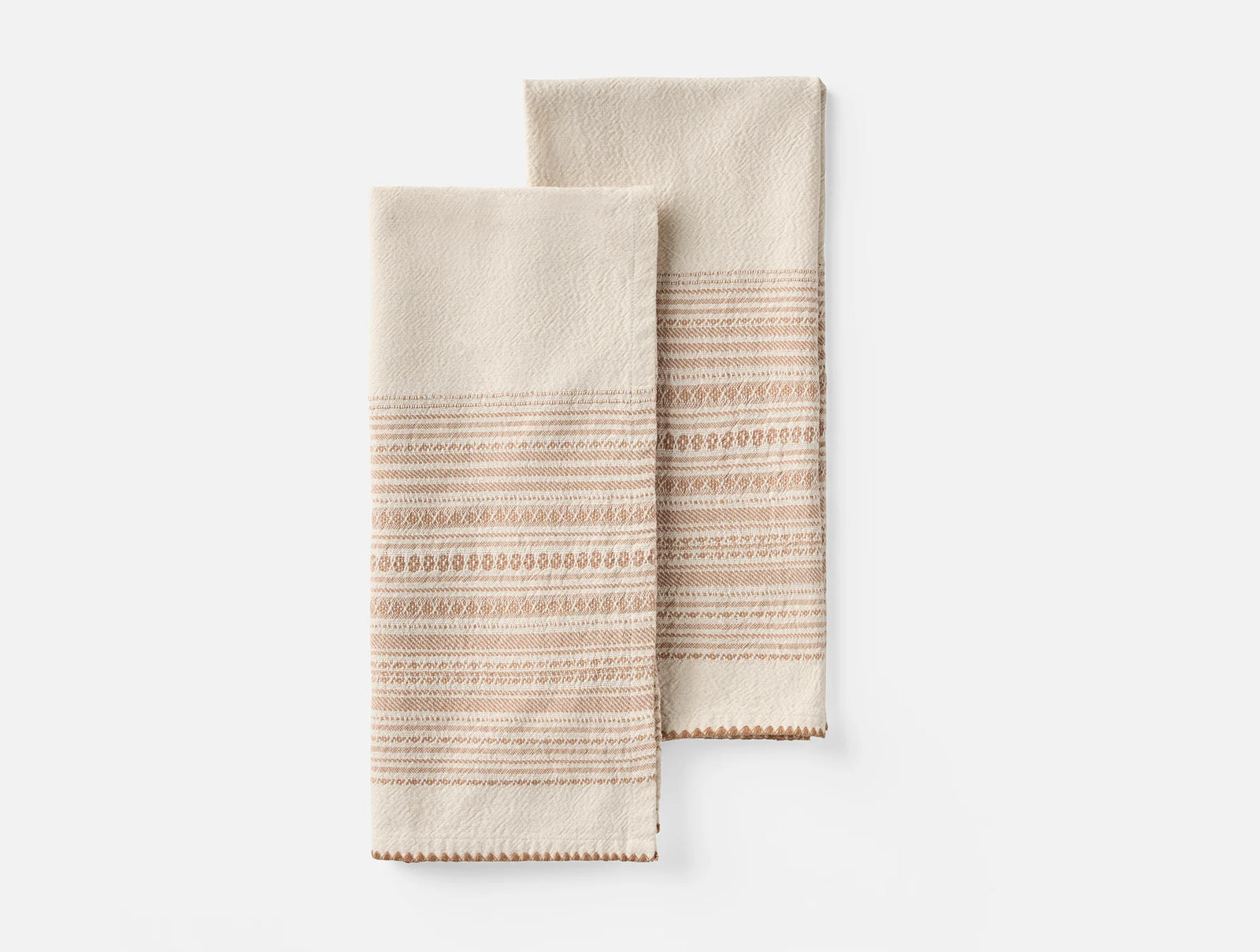 Coyuchi Undyed w Black Oak Organic Hand Towel, Set of 2