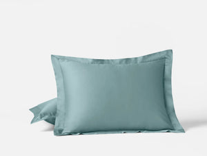 Coyuchi Standard Shams Pacific Blue Cloud Soft Organic Sateen Duvet Cover