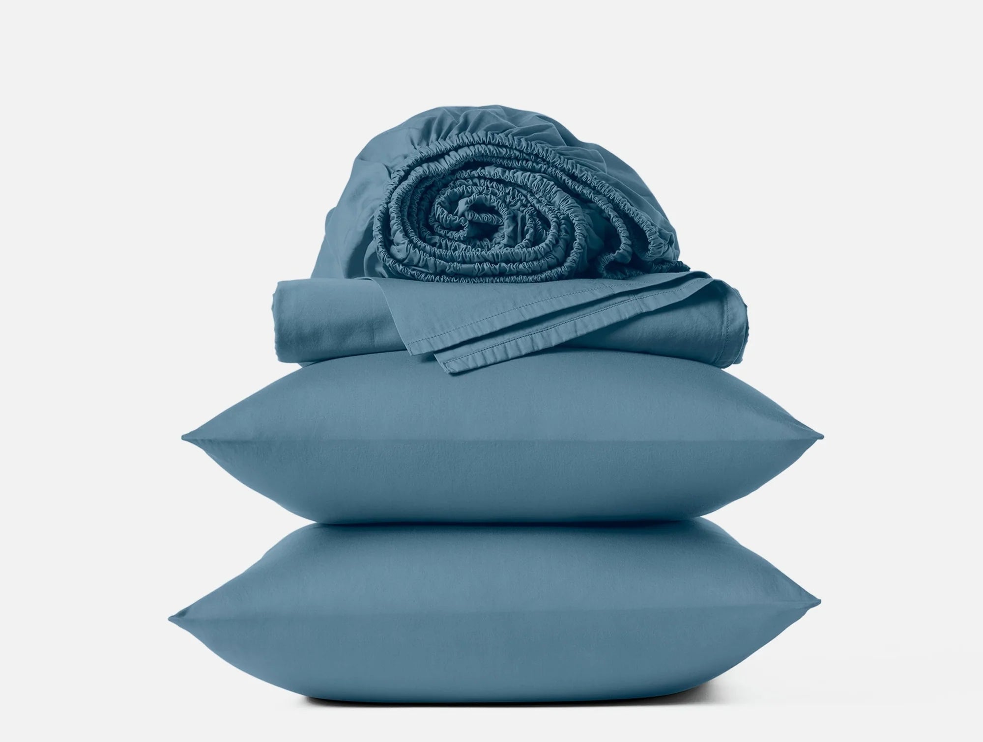 Coyuchi Queen Cerulean Classic Organic Sateen Sheet Set