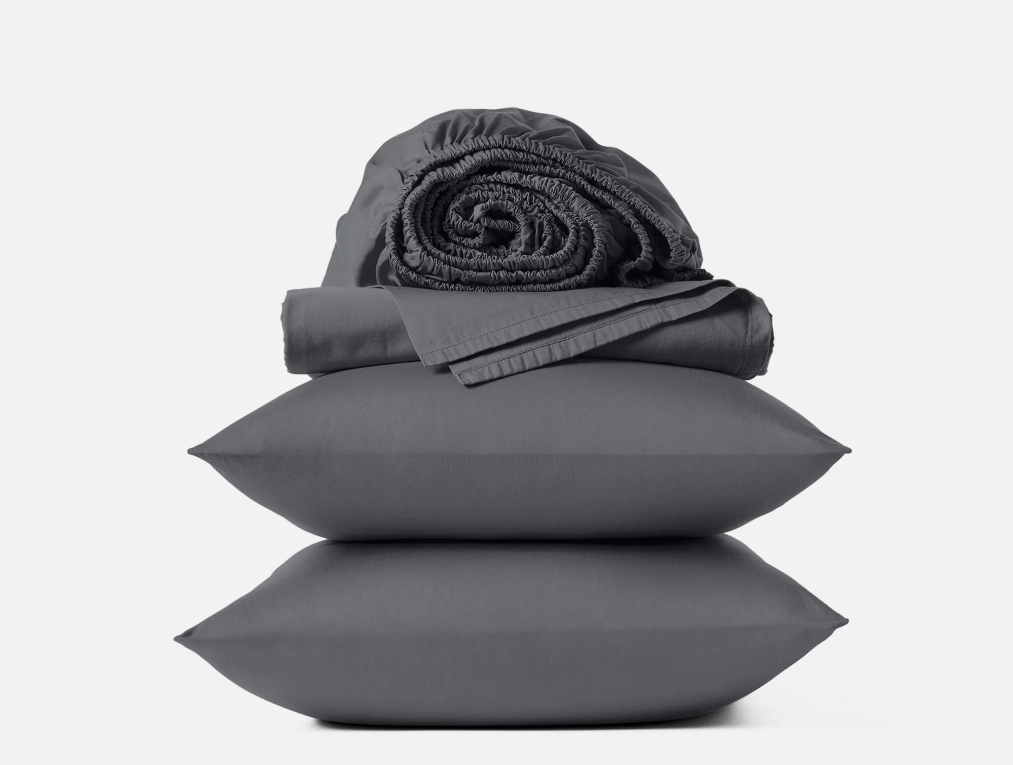 Coyuchi Twin Graphite Classic Organic Sateen Sheet Set