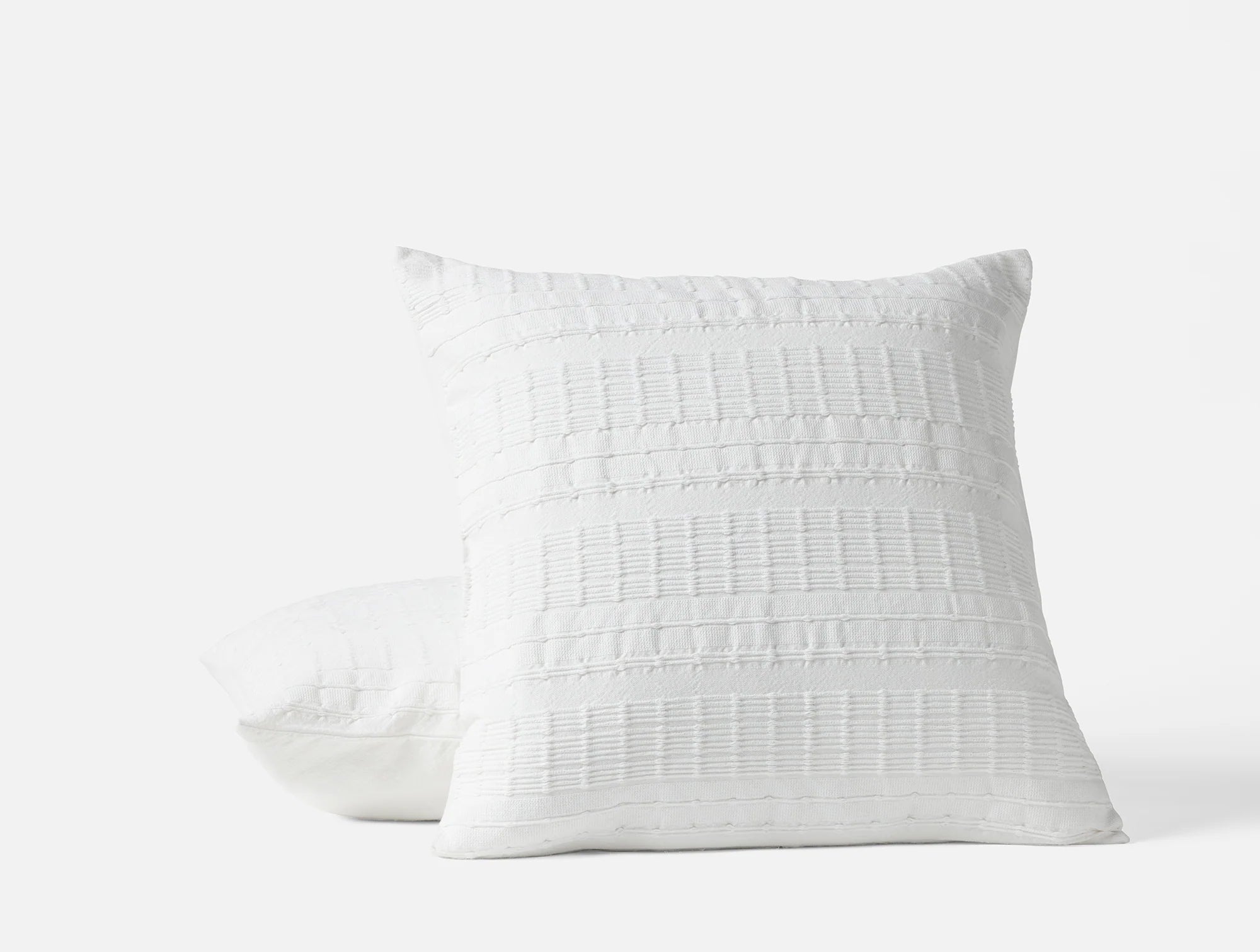 Coyuchi Alpine White Sea Ridge Organic Decorative Pillow Cover