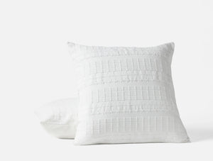 Coyuchi Alpine White Sea Ridge Organic Decorative Pillow Cover