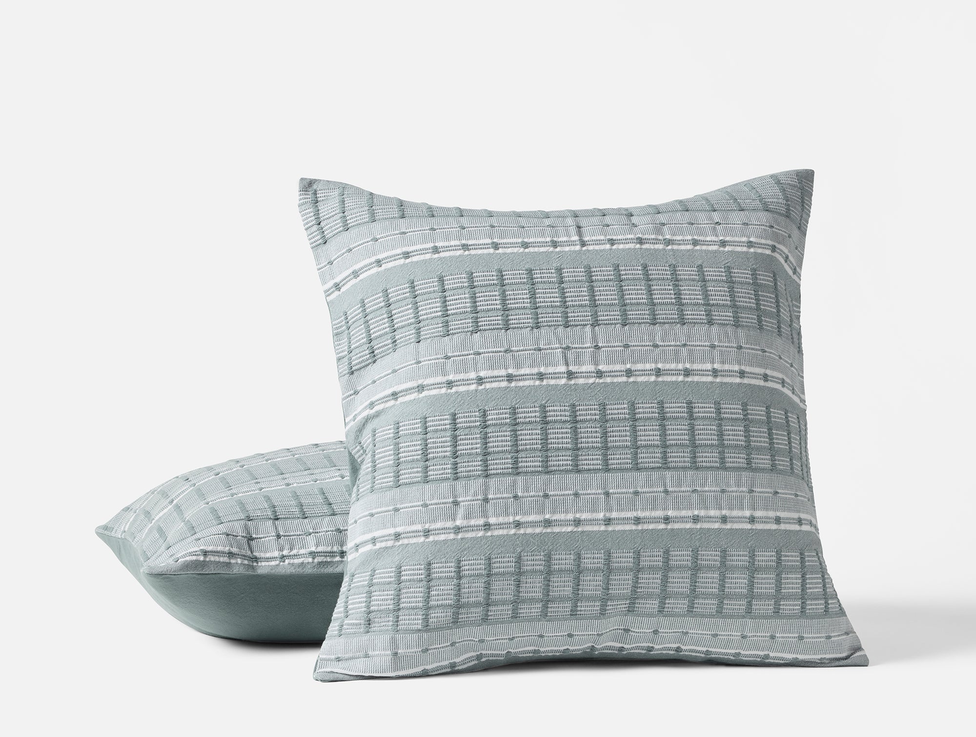 Coyuchi Lagoon Sea Ridge Organic Decorative Pillow Cover