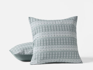 Coyuchi Lagoon Sea Ridge Organic Decorative Pillow Cover