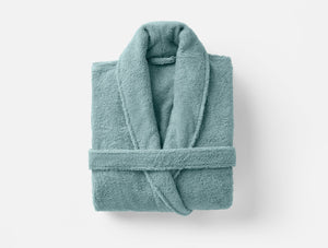 Coyuchi Small Medium Pacific Blue Unisex Cloud Loom Organic Robe