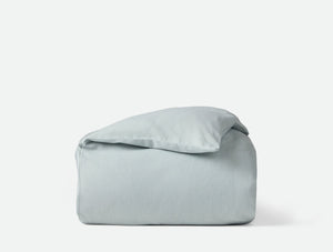 Coyuchi King Cal King Thyme Herringbone Cloud Brushed Organic Flannel Duvet Cover