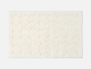 Coyuchi Rug 2'x3' Undyed Diamond Shag Organic Bath Rug