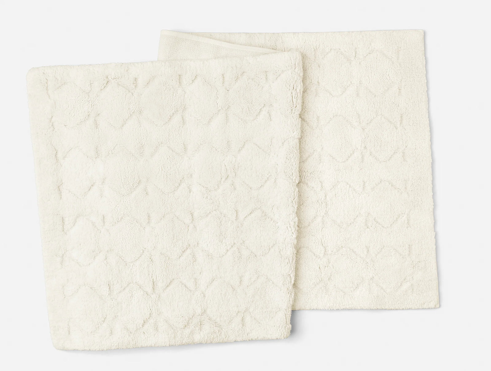 Coyuchi Runner 30"x72" Fossil Diamond Shag Organic Bath Rug