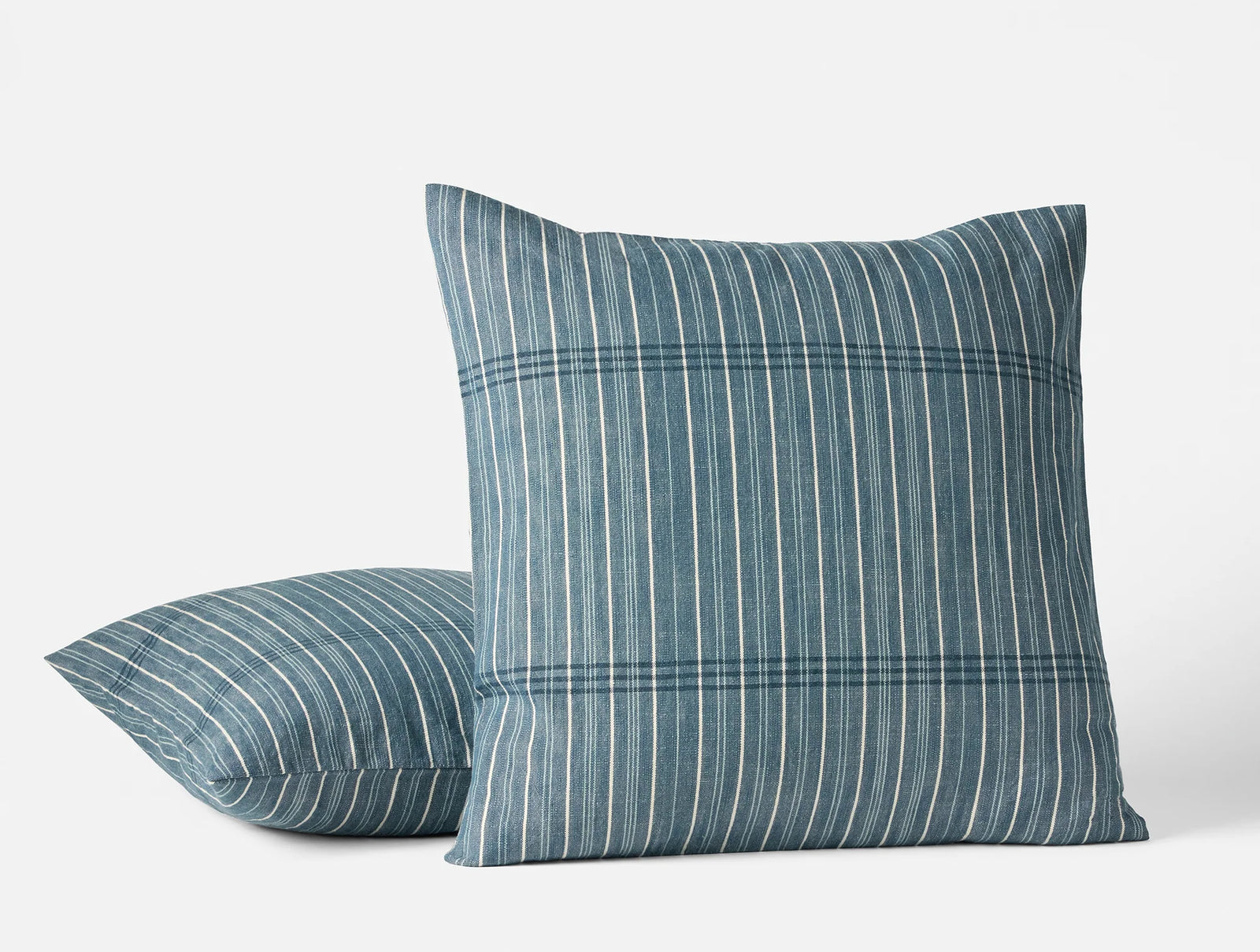 Coyuchi 22" x 22" Twilight Blue Fernwood Organic Decorative Pillow Cover