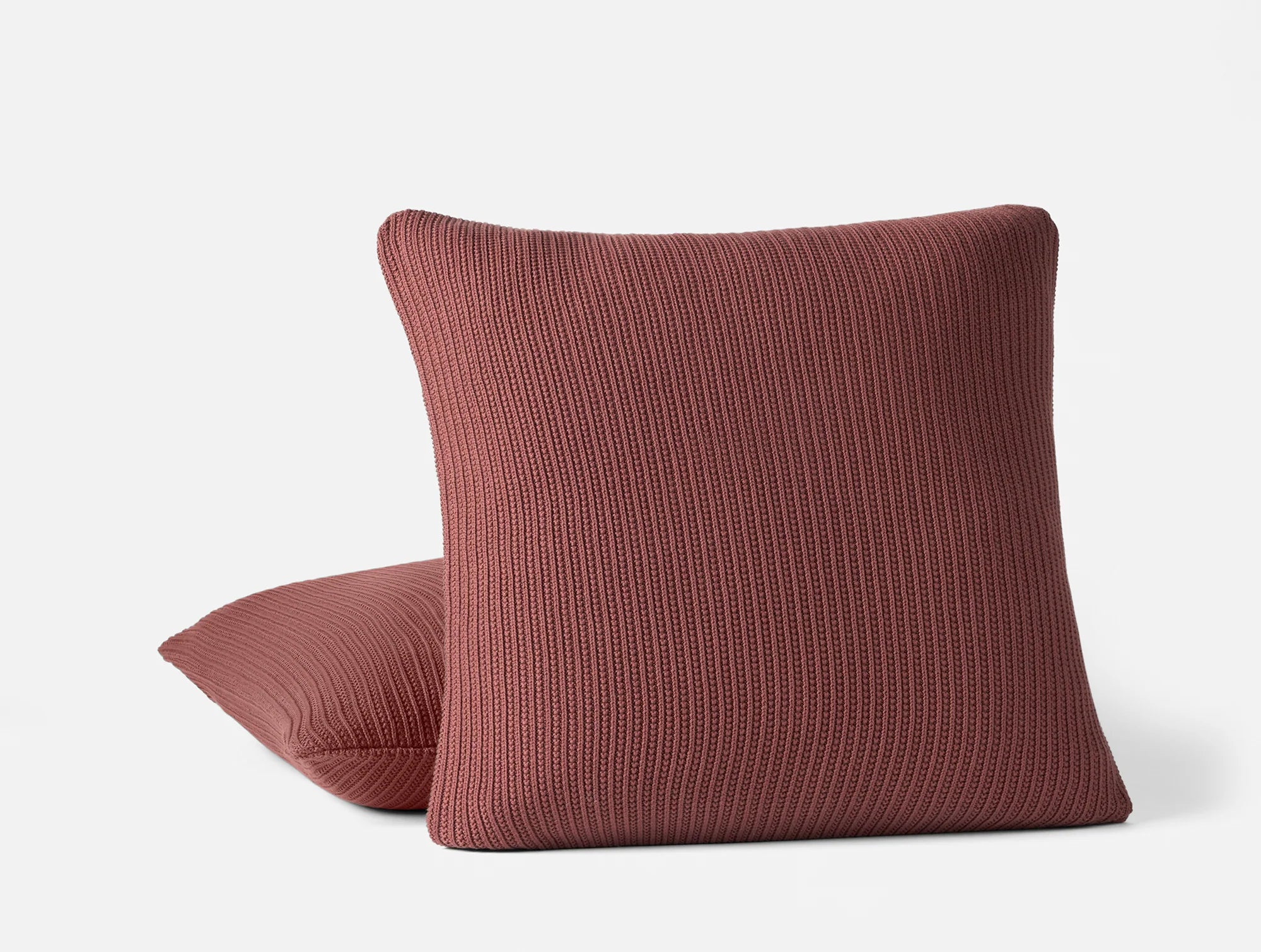 Coyuchi 20"x20" Garnet Linea Organic Knit Decorative Pillow Cover