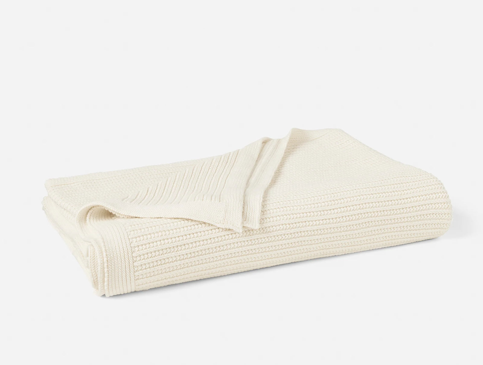 Coyuchi Throw 50"x70" Undyed Linea Organic Knit Throw