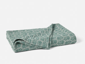 Coyuchi Throw Thyme Chrysanthemum Mirada Organic Matelasse Blanket