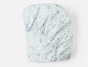 Coyuchi Tidal Meadow Organic Crinkled Percale Crib Fitted Sheet
