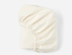 Coyuchi Undyed Organic Crinkled Percale Crib Fitted Sheet