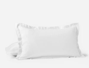Coyuchi King Sham Alpine White Organic Relaxed Linen Duvet Cover