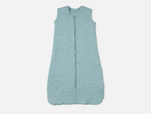 Coyuchi Pacific Blue 6-12 Months Pebbled Handstitched Organic Snuggle Sack