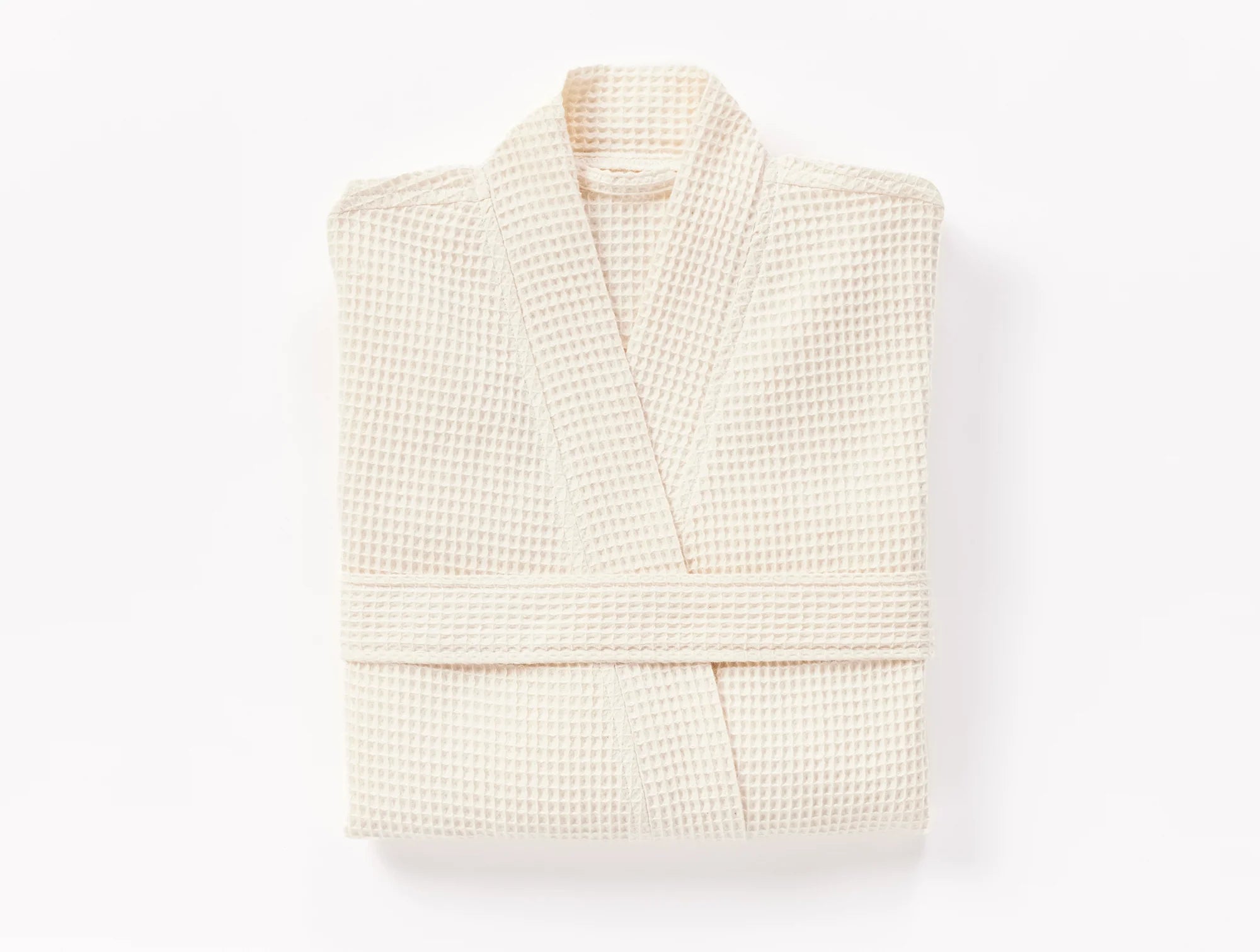 Coyuchi Medium Large Undyed Unisex Organic Waffle Robe