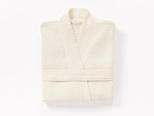 Coyuchi Medium Large Undyed Unisex Organic Waffle Robe