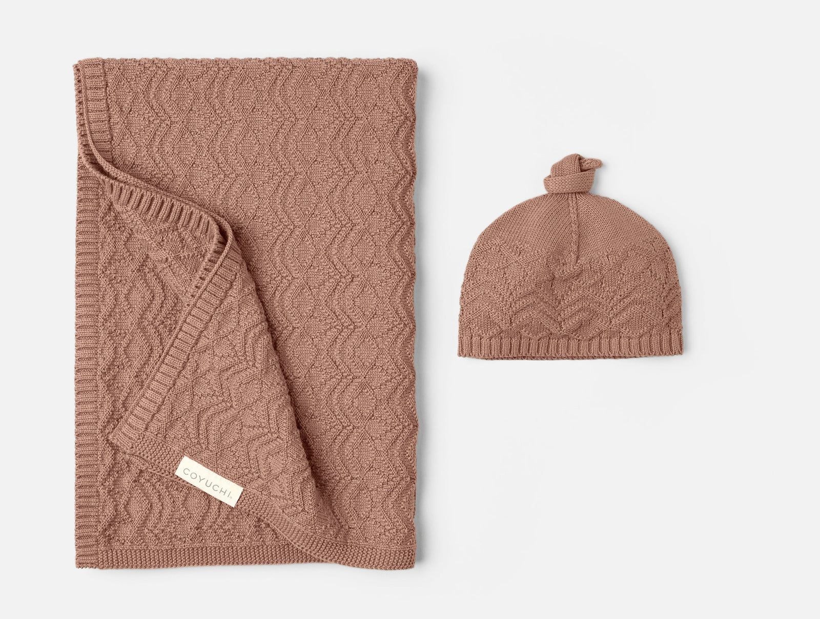 Coyuchi Undyed Wren Organic Knit Baby Gift Set